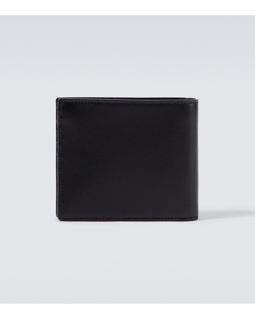 Saint Laurent Black Tiny Cassandre Leather Bi-Fold Wallet for men