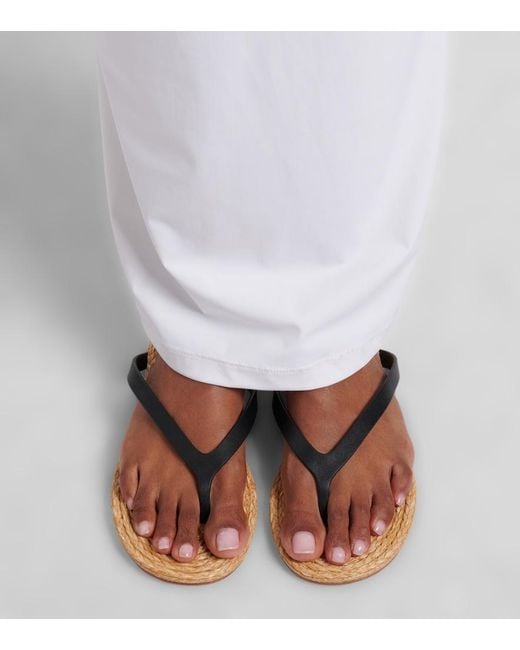 Christopher Esber Brown Palma Leather Thong Sandals