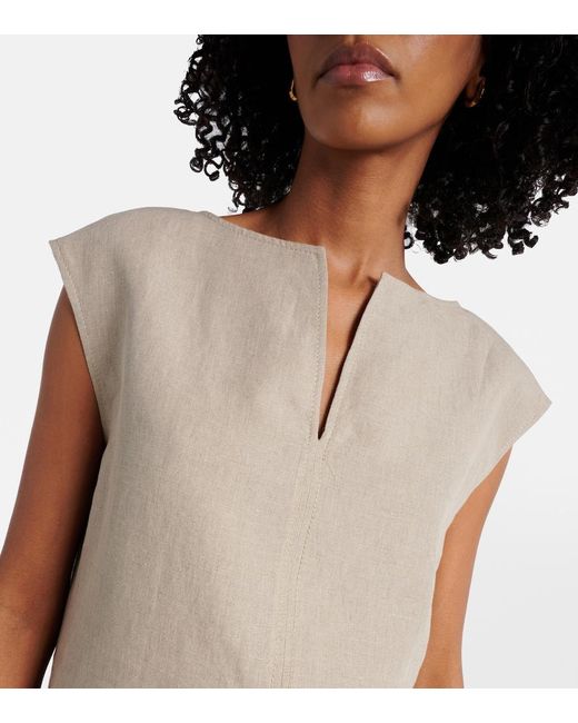Max Mara Natural Colombo Linen Top