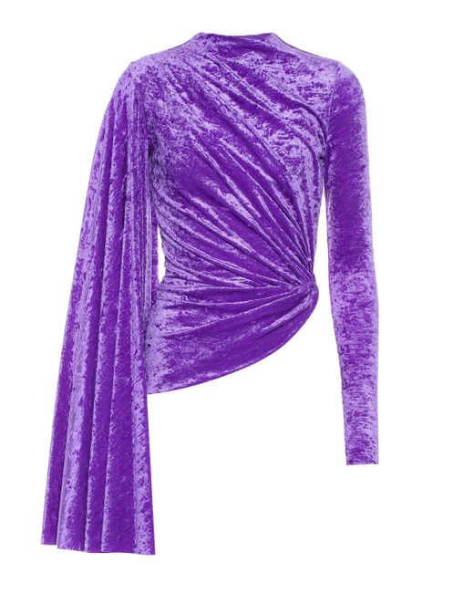 Balenciaga Purple Velvet Top