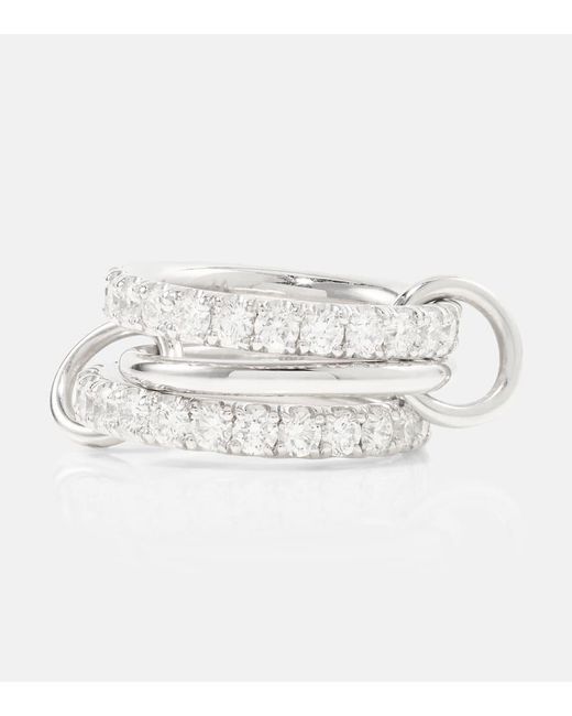 Spinelli Kilcollin Metallic Juno 18kt White Gold Ring With Diamonds