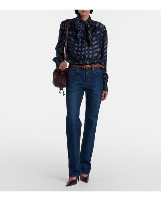Saint Laurent Red Jamie Small Leather Shoulder Bag