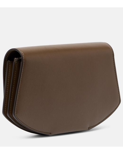 SAVETTE Brown Florence Leather Clutch
