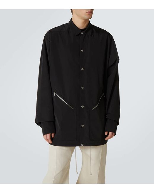 Rick Owens Black Tour Technical Overshirt for men