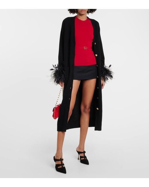 Manolo Blahnik Black Kerua Suede Mules