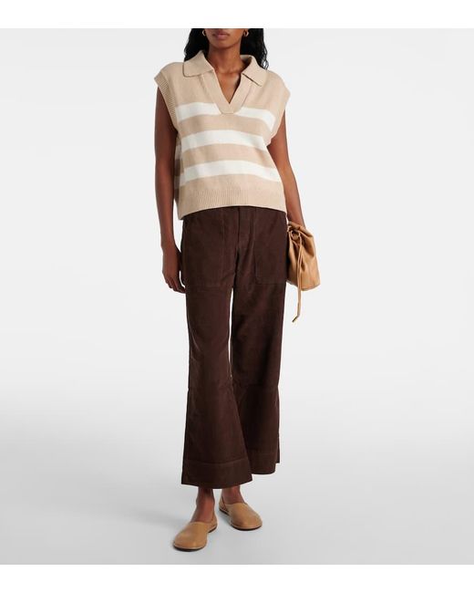 Velvet Natural Mariette Cotton And Cashmere Sweater Vest