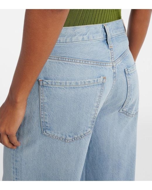 Citizens of Humanity Blue Paloma Mid-Rise Wide-Leg Jeans
