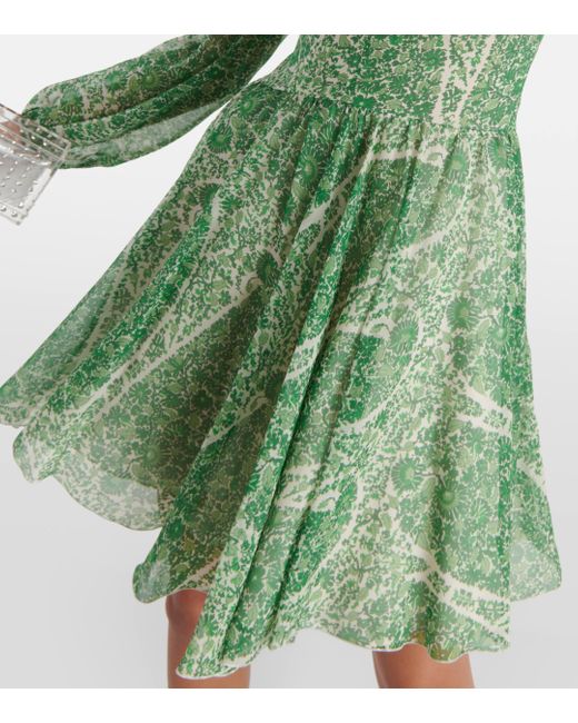 Robe imprimee en soie Giambattista Valli en coloris Green