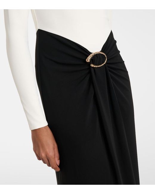 Roland Mouret Black Draped Jersey Gown