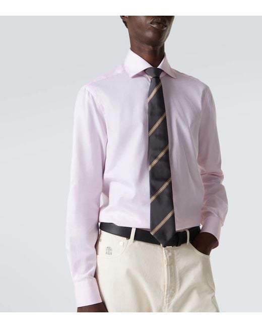 Kiton White Cotton Shirt for men