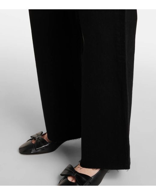 Jeans Grace A Gamba Larga E Vita Alta di SLVRLAKE Denim in Black