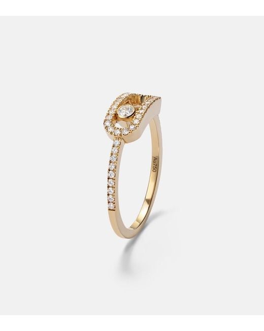 Messika White Move Uno 18Kt Ring With Diamonds