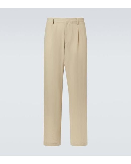 Auralee Natural Cotton And Wool Viyella Suit Pants for men