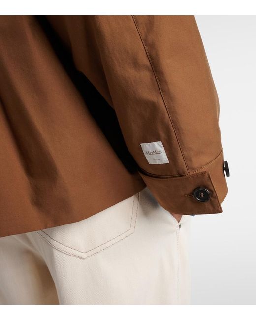 Max Mara Brown The Cube Bouquet Cotton-Blend Twill Jacket