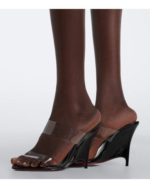 Christian Louboutin Black Miss Z Tpu Wedge Sandals