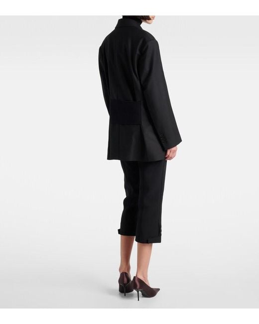 Victoria Beckham Black Double-Breasted Blazer