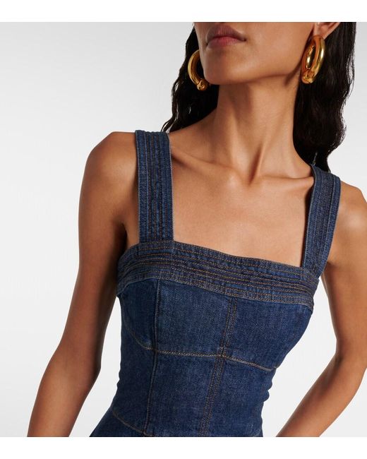 Jonathan Simkhai Cici Denim Midi Dress in Blue
