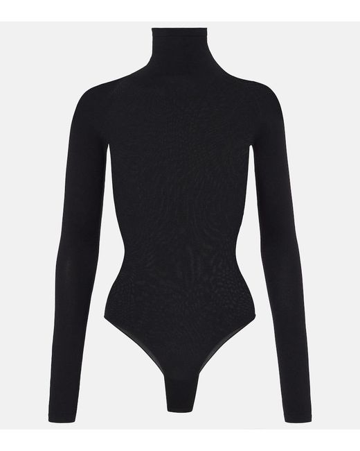 Alaïa Blue Second-Skin Bodysuit