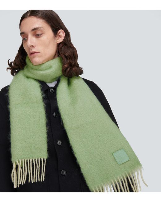 Bufanda de mohair y lana con flecos de hombre de color Verde | Lyst