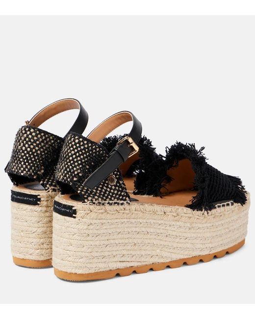 Sandali Espadrillas Gaia Con Plateau di Stella McCartney in Black