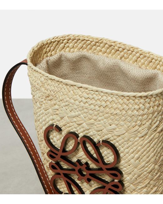 Loewe + Paula's Ibiza Anagram Large Leather-trimmed Woven Raffia Tote -  Brown - ShopStyle