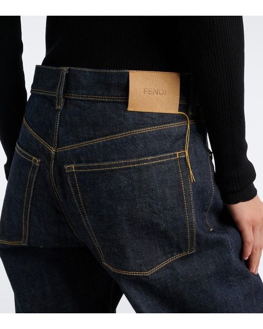 Fendi Blue Straight Jeans
