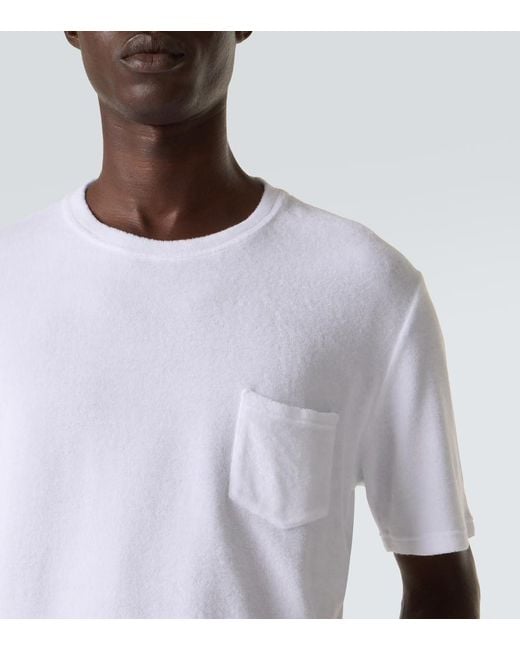 Fedeli White Extreme Cotton Terry Polo T-Shirt for men