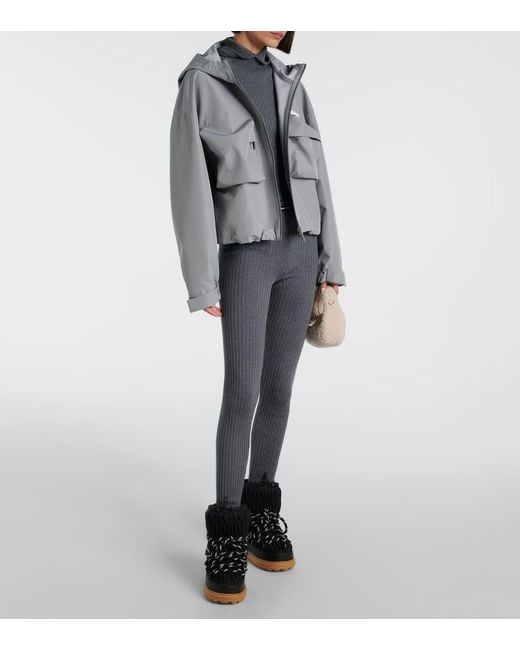 Botas De Nieve En Matelasse Con Logo Miu Miu de color Black