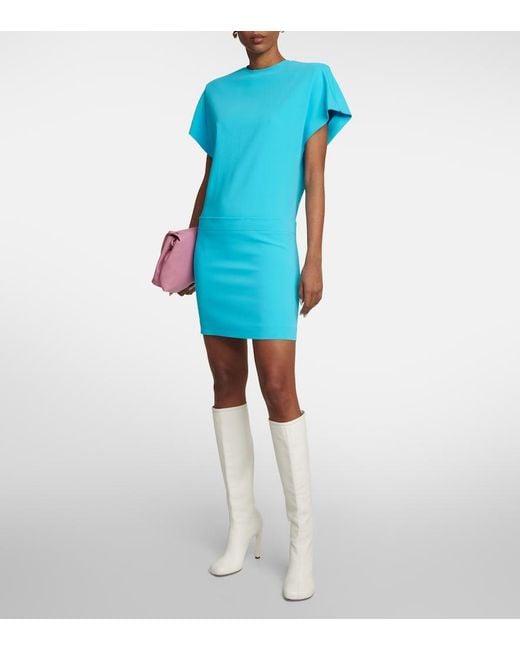 Sportmax Blue Pesi Mini Dress