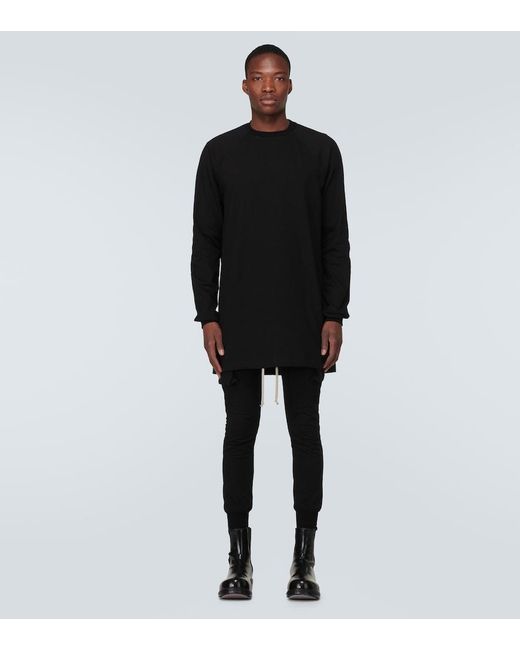 Rick Owens Black Mastodon Cotton Cargo Sweatpants for men
