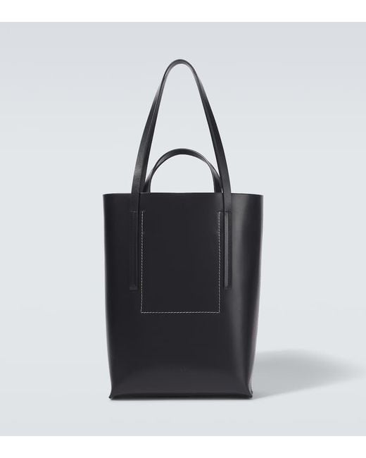 Rick Owens Black Medium Leather Tote Bag for men