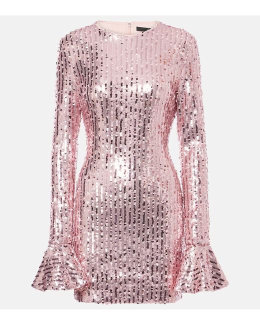 ROTATE BIRGER CHRISTENSEN Pink Minikleid Mit Pailletten