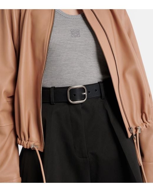 Cinturon De Piel Loewe de color Black