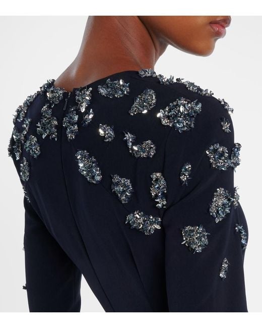 Marmar Halim Blue Embellished Gown