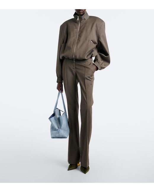 The Attico Blue La Passeggiata Medium Denim Tote Bag