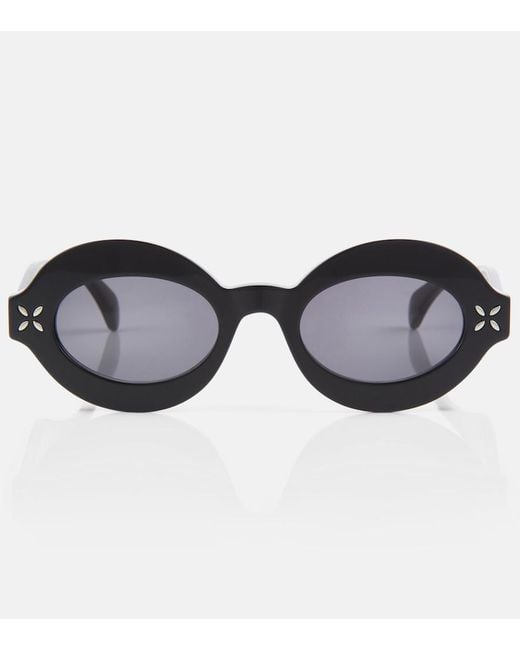 Alaïa Brown Oval Sunglasses