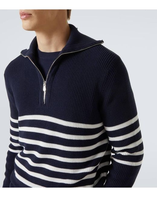 Brunello Cucinelli Pullover Aus Baumwolle in Blue für Herren