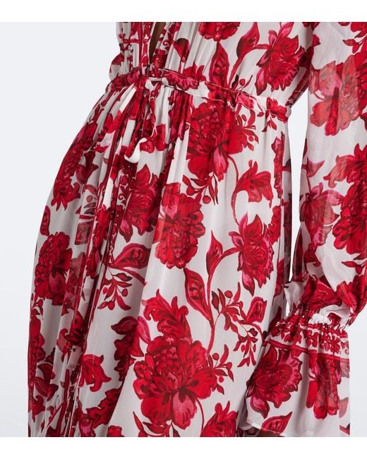 Alexandra Miro Red Clementine Floral Maxi Dress