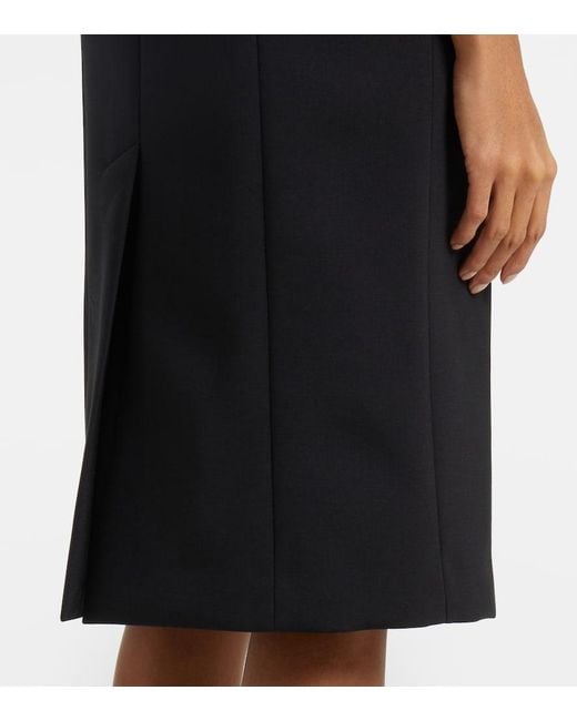 Oscar de la Renta Black Draped Cocktail Dress