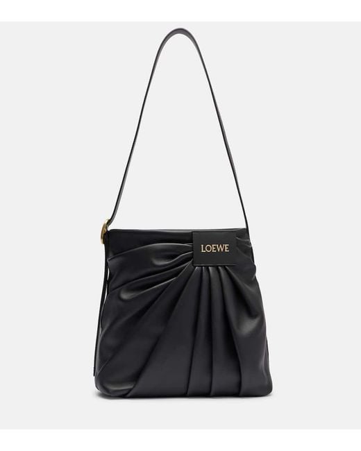 Loewe Black Tote Bag Draped Aus Leder