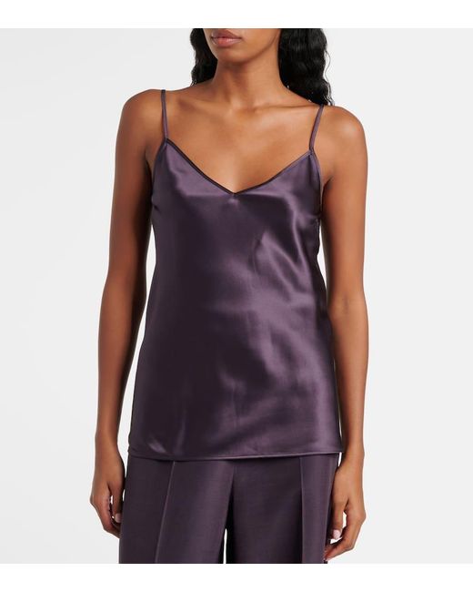Joseph Purple Clea Silk Satin Camisole