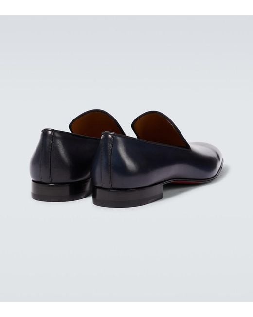 Christian Louboutin Blue Dandelion Leather Loafers for men