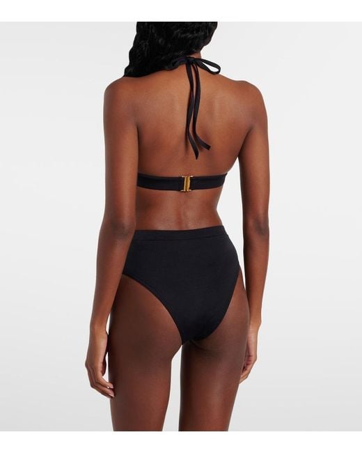 Balmain Black Embellished Bikini