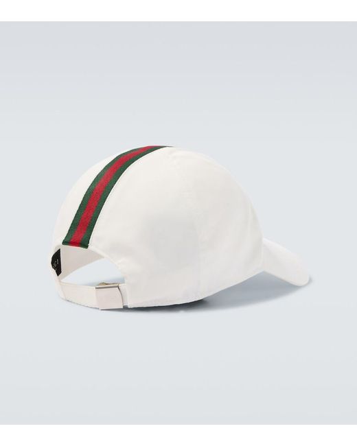 Gucci Baseballcap Web Stripe in White für Herren