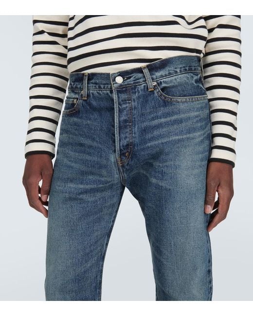 Undercover Blue Beaded Straight Jeans for men