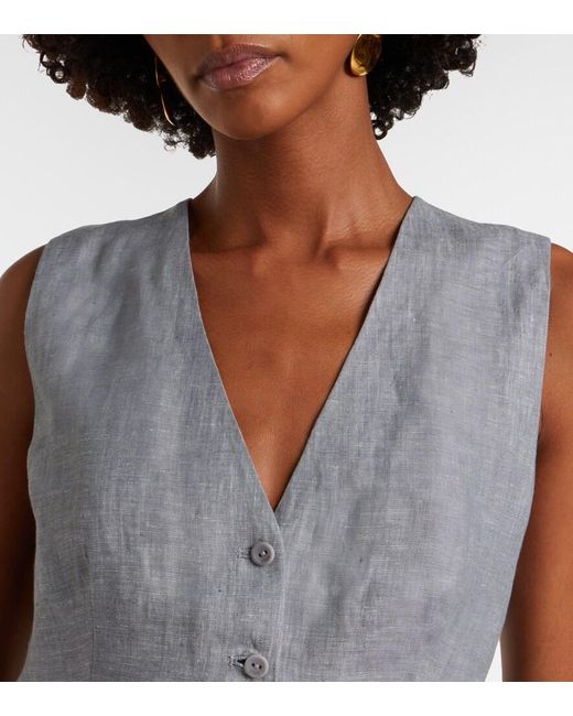 Eres Gray Creatif Linen Vest