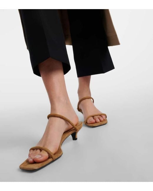 Mules The Minimalist 35 En Daim Totême  en coloris Natural