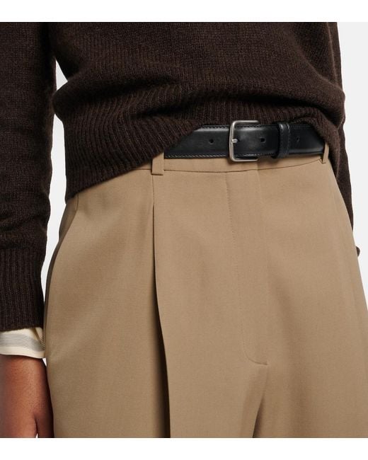 The Row Black Classic Leather Belt