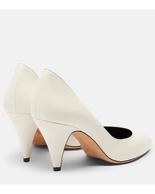 Jude White Haze Leather Pumps