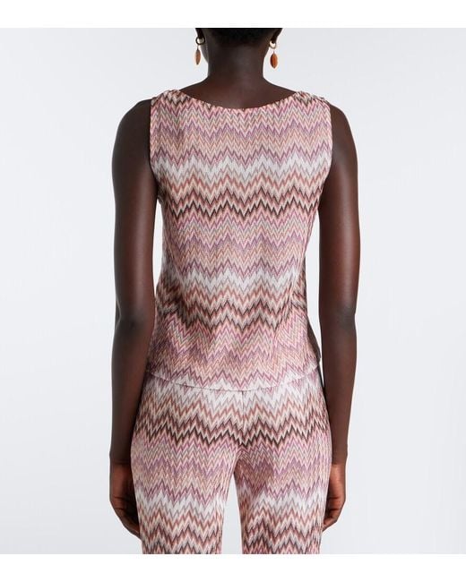 Missoni Pink Zigzag Knitted Top